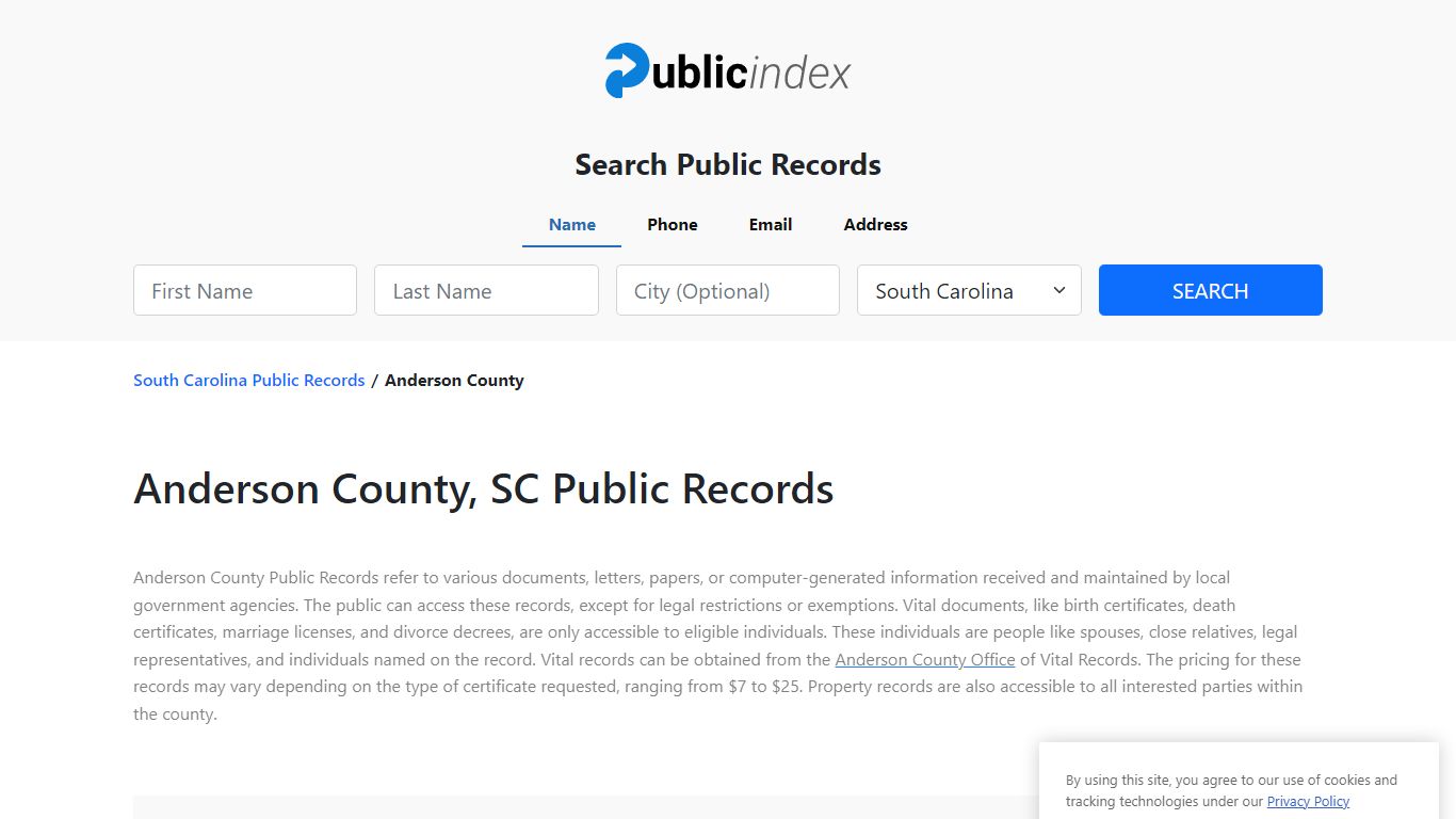 Anderson County, SC Public Court, Arrest and Inmate Records ...